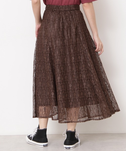 N.(N. Natural Beauty Basic)(エヌエヌナチュラルビューティーベーシック)の「◆レースマーメイドミディスカート(スカート・レディース・チャコールグレー/ブラウン/グレイッシュベージュ/ピンク/ブラック・MEDIUM)」の12枚目の写真