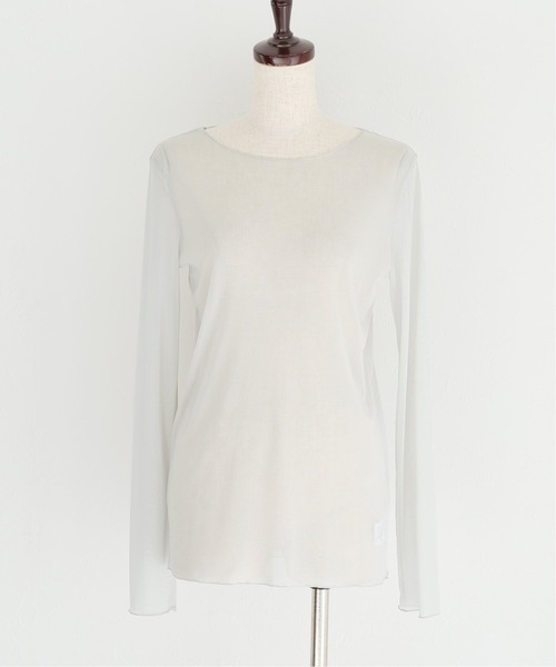 JOURNAL STANDARD（ジャーナルスタンダード）の「シアーネットクルーネックプルオーバー◆（Tシャツ/カットソー・レディース・パープル/グレー/ナチュラル・FREE）」の6枚目の写真