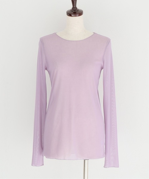 JOURNAL STANDARD（ジャーナルスタンダード）の「シアーネットクルーネックプルオーバー◆（Tシャツ/カットソー・レディース・パープル/グレー/ナチュラル・FREE）」の15枚目の写真