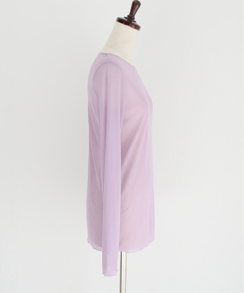 JOURNAL STANDARD（ジャーナルスタンダード）の「シアーネットクルーネックプルオーバー◆（Tシャツ/カットソー・レディース・パープル/グレー/ナチュラル・FREE）」の4枚目の写真