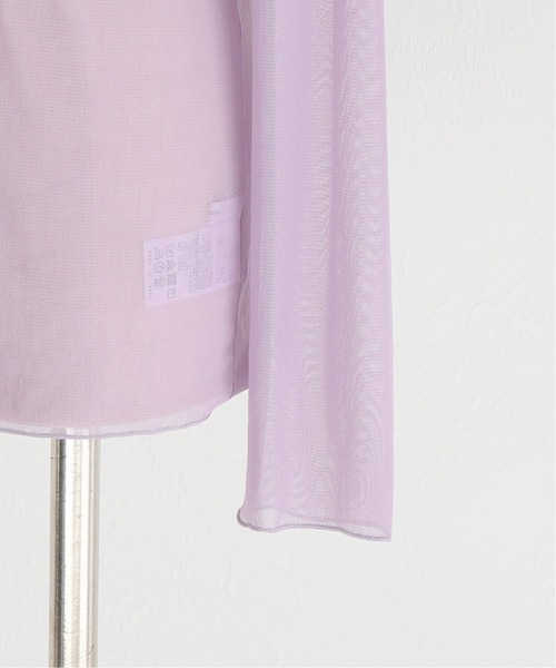 JOURNAL STANDARD（ジャーナルスタンダード）の「シアーネットクルーネックプルオーバー◆（Tシャツ/カットソー・レディース・パープル/グレー/ナチュラル・FREE）」の9枚目の写真