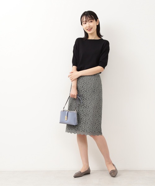 NATURAL BEAUTY BASIC（ナチュラルビューティーベーシック）の「バックパールボタンニット/0171270800（ニット/セーター・レディース・ブラック/オフホワイト/ピンク・MEDIUM）」の11枚目の写真