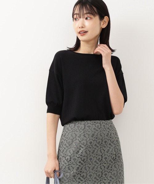 NATURAL BEAUTY BASIC（ナチュラルビューティーベーシック）の「バックパールボタンニット/0171270800（ニット/セーター・レディース・ブラック/オフホワイト/ピンク・MEDIUM）」の9枚目の写真