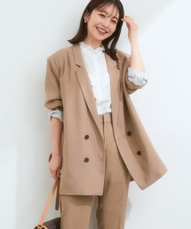 VIS | 【セットアップ対応】ゆったりシルエット。ピーチ起毛ダブルテーラード(テーラードジャケット)