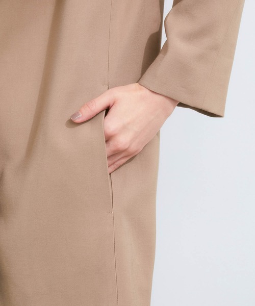 VIS（ビス）の「【セットアップ対応】ゆったりシルエット。ピーチ起毛ダブルテーラード（テーラードジャケット・レディース・ダークブラウン/ベージュ系その他/モスグリーン・FREE）」の5枚目の写真