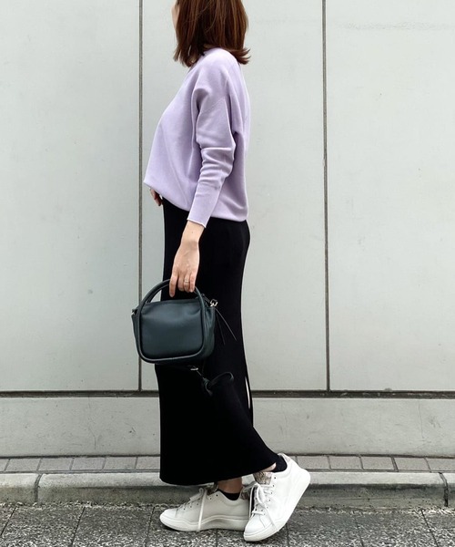 RIVE DROITE(リヴドロワ)の「毎シーズン人気のマストアイテム コットンポリエステルバックボリュームニット(ニット/セーター・レディース・ライトグレー/ベージュ/ブラウン/バイオレット・FREE)」の13枚目の写真