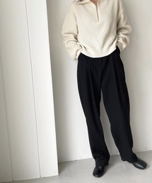 via j(ヴィアジェイ) レーヨンポリタックパンツ