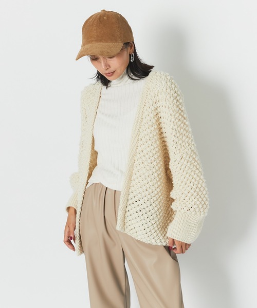 RIVE DROITE（リヴドロワ）の「ポップコーン柄が新鮮な一枚　ロービングハンドニットカーディガン（カーディガン/ボレロ・レディース・オフホワイト・FREE）」の15枚目の写真