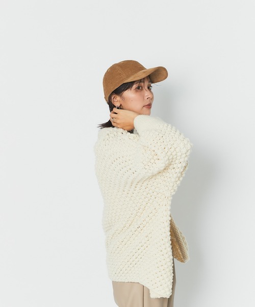 RIVE DROITE（リヴドロワ）の「ポップコーン柄が新鮮な一枚　ロービングハンドニットカーディガン（カーディガン/ボレロ・レディース・オフホワイト・FREE）」の10枚目の写真