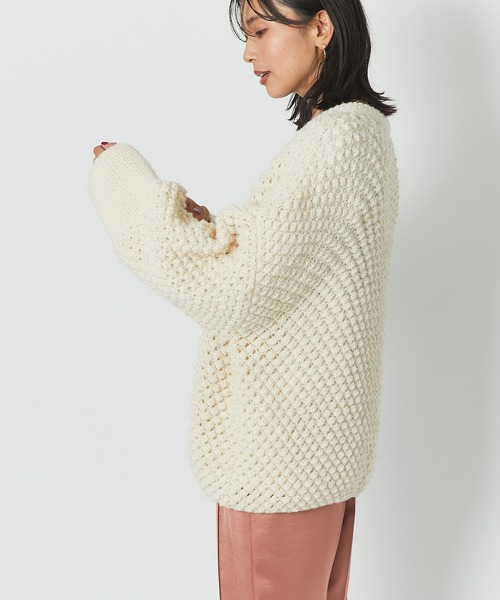 RIVE DROITE（リヴドロワ）の「ポップコーン柄が新鮮な一枚　ロービングハンドニットカーディガン（カーディガン/ボレロ・レディース・オフホワイト・FREE）」の18枚目の写真