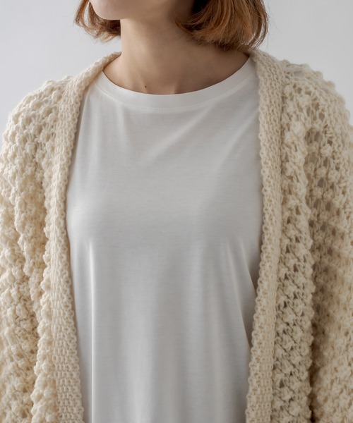 RIVE DROITE（リヴドロワ）の「ポップコーン柄が新鮮な一枚　ロービングハンドニットカーディガン（カーディガン/ボレロ・レディース・オフホワイト・FREE）」の13枚目の写真