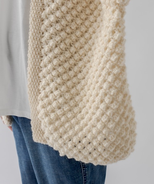 RIVE DROITE（リヴドロワ）の「ポップコーン柄が新鮮な一枚　ロービングハンドニットカーディガン（カーディガン/ボレロ・レディース・オフホワイト・FREE）」の19枚目の写真