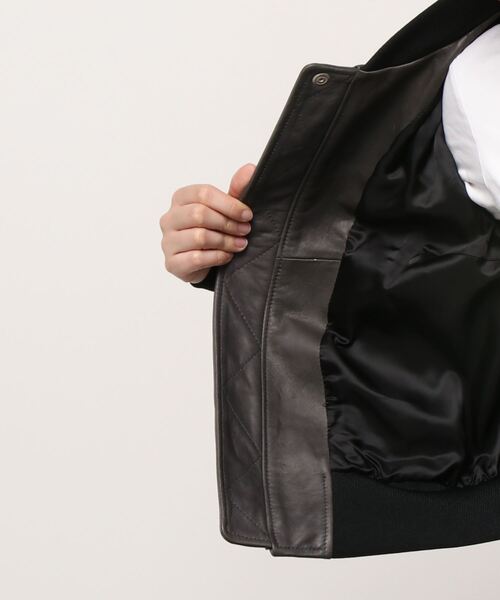 DIESEL（ディーゼル）の「レディース ボンバージャケット レザー（ブルゾン・レディース・ブラック/オリーブ・LARGE/SMALL/X-SMALL/MEDIUM）」の13枚目の写真