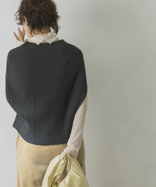 URBAN RESEARCH（アーバンリサーチ）の「リブニットベスト（ニット/セーター・レディース・グレー系その他/グリーン系その他/ブラウン・FREE）」の3枚目の写真