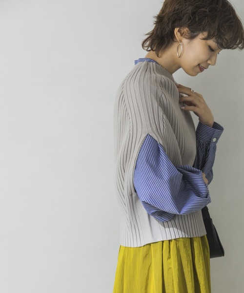 URBAN RESEARCH（アーバンリサーチ）の「リブニットベスト（ニット/セーター・レディース・グレー系その他/グリーン系その他/ブラウン・FREE）」の17枚目の写真