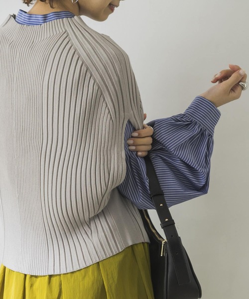 URBAN RESEARCH（アーバンリサーチ）の「リブニットベスト（ニット/セーター・レディース・グレー系その他/グリーン系その他/ブラウン・FREE）」の6枚目の写真