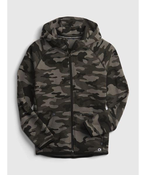 GAP（ギャップ）の「フィットテックパーカー (キッズ)（パーカー・キッズ・ダークインディゴブルー/Black/ブラック/グレー/グリーン・130cm/140cm/160cm/120cm/150cm/110cm）」の2枚目の写真