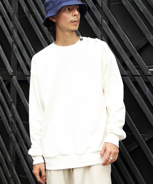 8(eight)(エイト)の「チャイニーズスウェット(スウェット・メンズ・オフホワイト/グレイッシュブルー/チャコールグレー・MEDIUM/LARGE)」の11枚目の写真