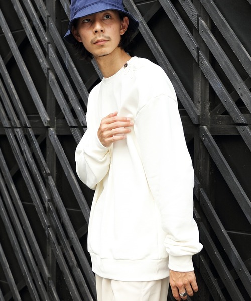 8(eight)(エイト)の「チャイニーズスウェット(スウェット・メンズ・オフホワイト/グレイッシュブルー/チャコールグレー・MEDIUM/LARGE)」の12枚目の写真