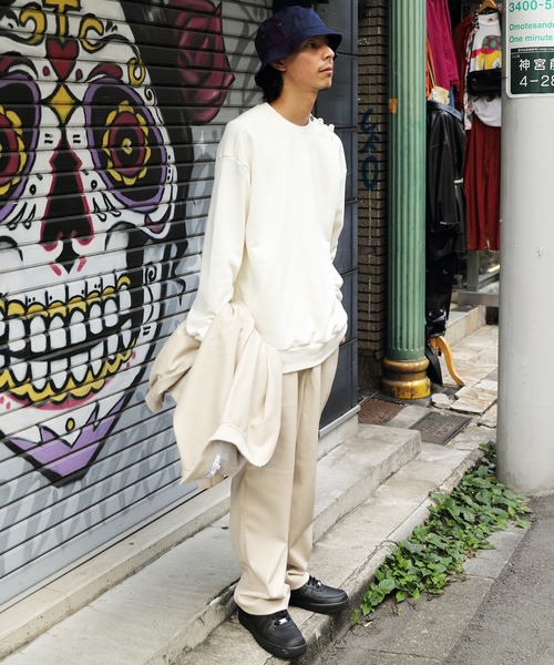 8(eight)(エイト)の「チャイニーズスウェット(スウェット・メンズ・オフホワイト/グレイッシュブルー/チャコールグレー・MEDIUM/LARGE)」の14枚目の写真