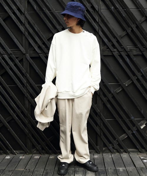 8(eight)(エイト)の「チャイニーズスウェット(スウェット・メンズ・オフホワイト/グレイッシュブルー/チャコールグレー・MEDIUM/LARGE)」の19枚目の写真