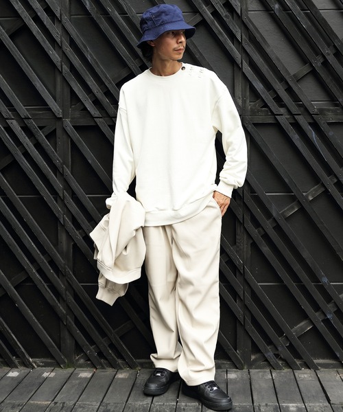 8(eight)(エイト)の「チャイニーズスウェット(スウェット・メンズ・オフホワイト/グレイッシュブルー/チャコールグレー・MEDIUM/LARGE)」の21枚目の写真