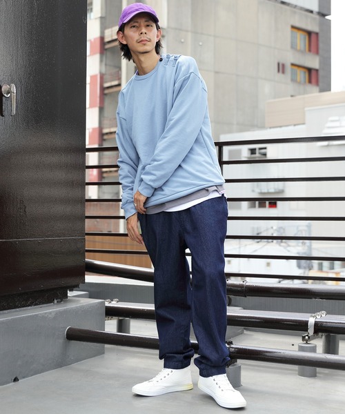 8(eight)(エイト)の「チャイニーズスウェット(スウェット・メンズ・オフホワイト/グレイッシュブルー/チャコールグレー・MEDIUM/LARGE)」の4枚目の写真