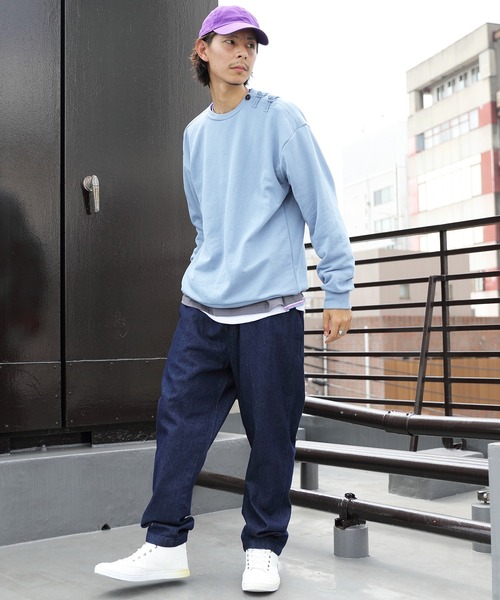 8(eight)(エイト)の「チャイニーズスウェット(スウェット・メンズ・オフホワイト/グレイッシュブルー/チャコールグレー・MEDIUM/LARGE)」の6枚目の写真