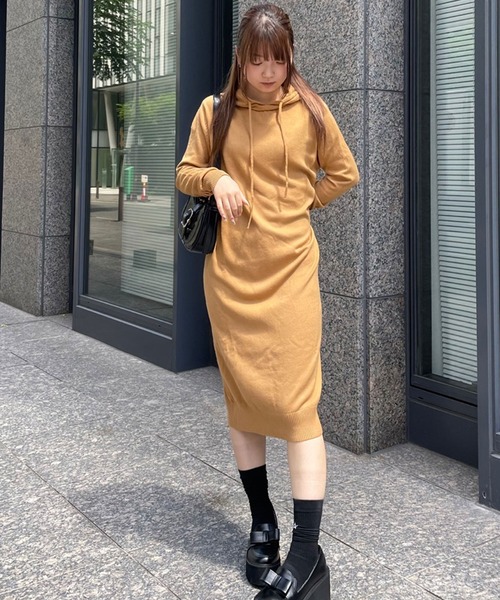 セール Zozotown限定アイテム フード付ニットワンピース ワンピース Cadbury キャドバリー のファッション通販 Zozotown