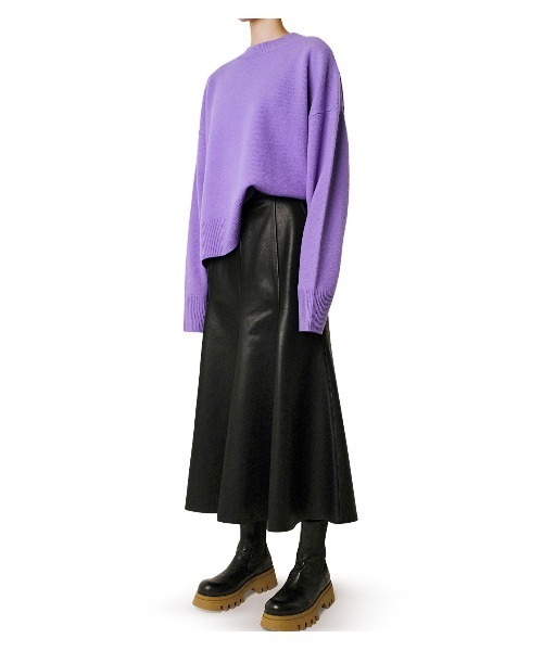 LE CIEL BLEU(ルシェルブルー)の「Wool Cashmere Crew Neck Knit(ニット/セーター・レディース・ブラック/パープル/ブラウン/オレンジ系その他/ライトグリーン/ライトイエロー・36)」の4枚目の写真