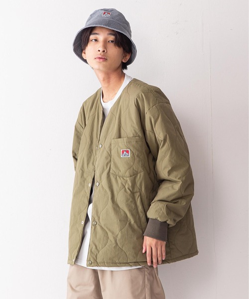 BEN DAVIS（ベンデイビス）の「【BEN DAVIS/ベンデイビス】ノーカラーミリタリー中綿キルトジャケット（ミリタリージャケット・メンズ・ブラック/カーキ・SMALL/MEDIUM/LARGE/X-LARGE）」の19枚目の写真