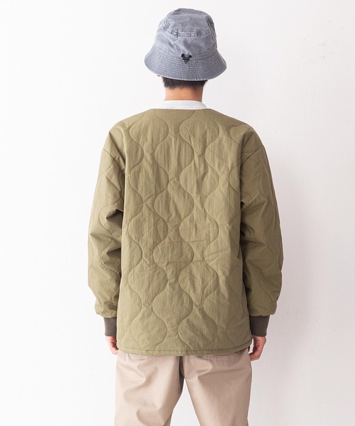 BEN DAVIS（ベンデイビス）の「【BEN DAVIS/ベンデイビス】ノーカラーミリタリー中綿キルトジャケット（ミリタリージャケット・メンズ・ブラック/カーキ・SMALL/MEDIUM/LARGE/X-LARGE）」の6枚目の写真