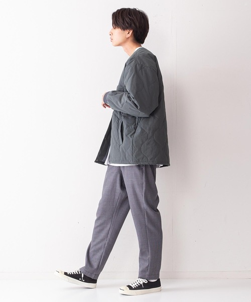 BEN DAVIS（ベンデイビス）の「【BEN DAVIS/ベンデイビス】ノーカラーミリタリー中綿キルトジャケット（ミリタリージャケット・メンズ・ブラック/カーキ・SMALL/MEDIUM/LARGE/X-LARGE）」の9枚目の写真