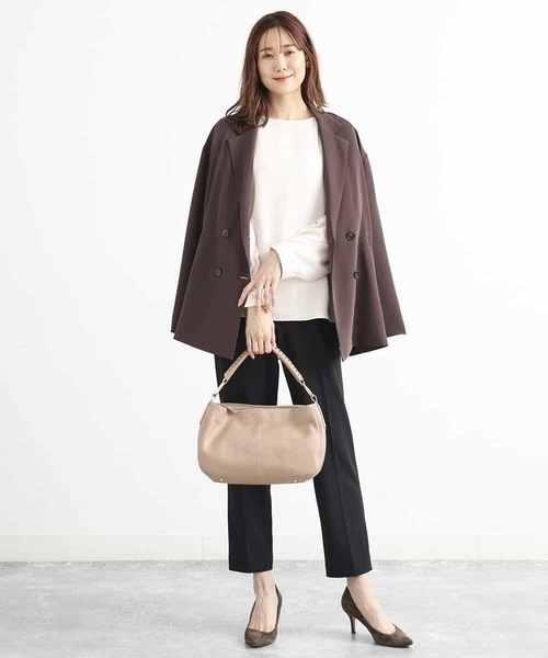 MK MICHEL KLEIN（エムケーミッシェルクラン）の「【2WAY】リアルレザーステッチデザイントートバッグ（トートバッグ・レディース・ブラック/ベージュ・00）」の16枚目の写真