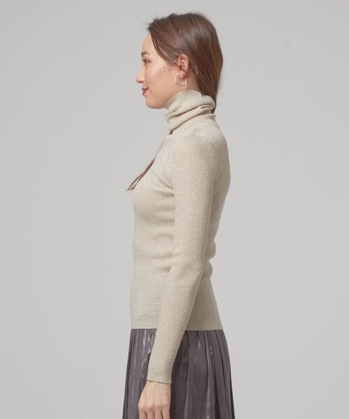 closet story(クローゼットストーリー)の「<closet story>ベーシック リブ ラメ タートルネック ニット -ウォッシャブル-(ニット/セーター・レディース・ブラック/ネイビー/ナチュラル・FREE)」の13枚目の写真