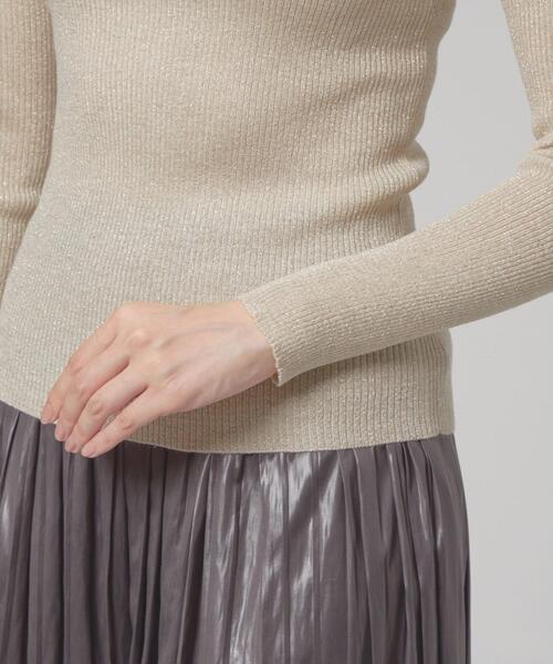 closet story(クローゼットストーリー)の「<closet story>ベーシック リブ ラメ タートルネック ニット -ウォッシャブル-(ニット/セーター・レディース・ブラック/ネイビー/ナチュラル・FREE)」の11枚目の写真