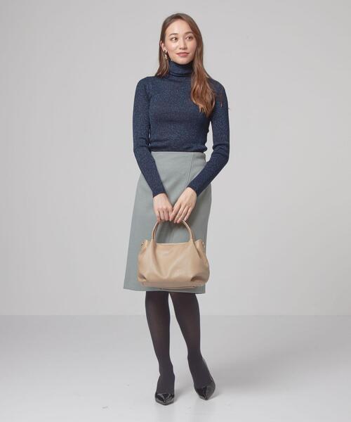 closet story(クローゼットストーリー)の「<closet story>ベーシック リブ ラメ タートルネック ニット -ウォッシャブル-(ニット/セーター・レディース・ブラック/ネイビー/ナチュラル・FREE)」の7枚目の写真