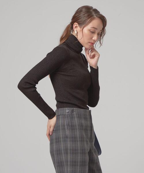 closet story(クローゼットストーリー)の「<closet story>ベーシック リブ ラメ タートルネック ニット -ウォッシャブル-(ニット/セーター・レディース・ブラック/ネイビー/ナチュラル・FREE)」の12枚目の写真