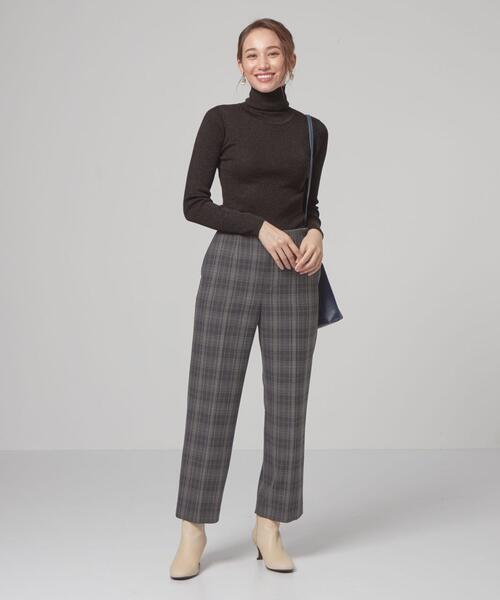 closet story(クローゼットストーリー)の「<closet story>ベーシック リブ ラメ タートルネック ニット -ウォッシャブル-(ニット/セーター・レディース・ブラック/ネイビー/ナチュラル・FREE)」の5枚目の写真