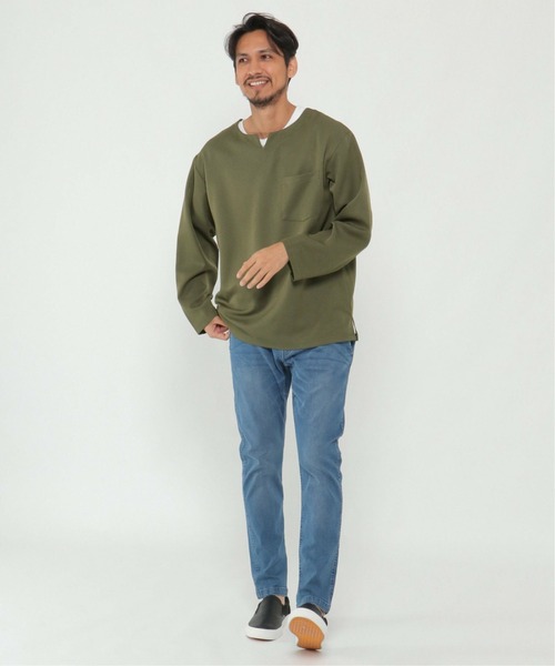 ikka（イッカ）の「キーネックシャツTアンサンブル（シャツ/ブラウス・メンズ・ネイビー/オリーブ/その他1・L/M/XL/S）」の18枚目の写真