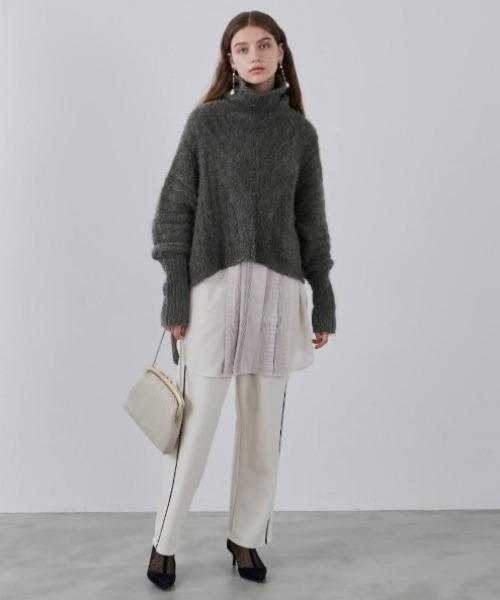 LA BELLE ETUDE(ラベルエチュード)の「ウエストフリル配色ラインスウェットパンツ(スウェットパンツ・レディース・ホワイト/チャコールグレー・S/M)」の20枚目の写真