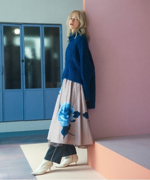 LA BELLE ETUDE(ラベルエチュード)の「ウエストフリル配色ラインスウェットパンツ(スウェットパンツ・レディース・ホワイト/チャコールグレー・S/M)」の5枚目の写真