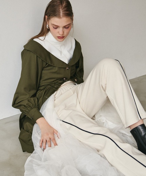 LA BELLE ETUDE(ラベルエチュード)の「ウエストフリル配色ラインスウェットパンツ(スウェットパンツ・レディース・ホワイト/チャコールグレー・S/M)」の22枚目の写真