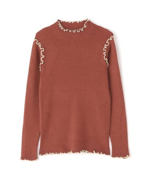 N.（N. Natural Beauty Basic）（エヌエヌナチュラルビューティーベーシック）の「◆メロウリブニット（ニット/セーター・レディース・オフホワイト/ブラック/サーモンピンク・MEDIUM）」の17枚目の写真