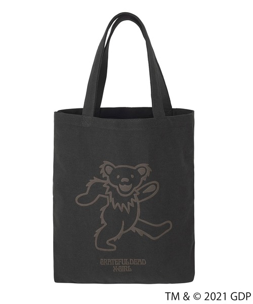 X-girl（エックスガール）の「X-girl × GRATEFUL DEAD CANVAS TOTE BAG（トートバッグ・レディース・ブラック/ホワイト・ONE SIZE）」の4枚目の写真