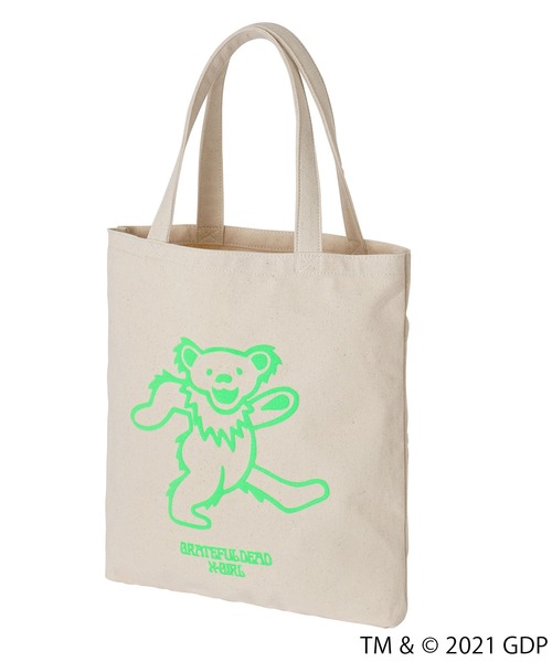 X-girl（エックスガール）の「X-girl × GRATEFUL DEAD CANVAS TOTE BAG（トートバッグ・レディース・ブラック/ホワイト・ONE SIZE）」の11枚目の写真