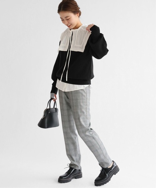 JOURNAL STANDARD relume(ジャーナルスタンダード レリューム)の「チェックイージースキニーパンツ◆(その他パンツ・レディース・ベージュ/グレー・38/36)」の4枚目の写真