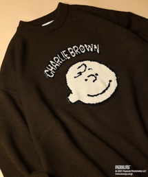 FREAK'S STORE | WEBオリジナル PEANUTS/ピーナッツ 別注 ビッグシルエット ジャガードニット/チャーリー・ブラウン(ニット/セーター)