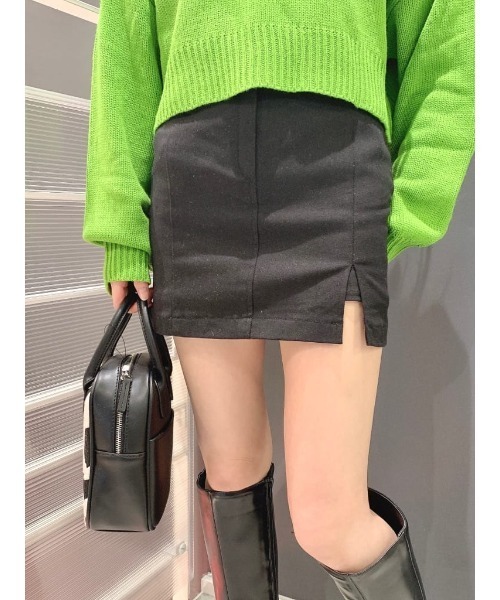 WC（ダブル シー）の「タイトスリットスカパン（スカート・レディース・ブラック/アイボリー・FREE）」の2枚目の写真