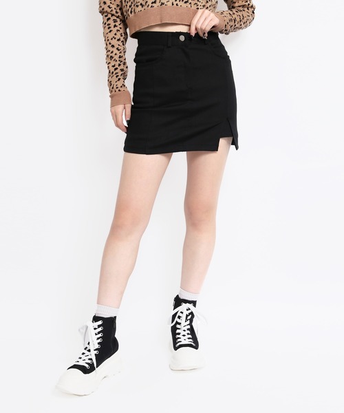 WC（ダブル シー）の「タイトスリットスカパン（スカート・レディース・ブラック/アイボリー・FREE）」の6枚目の写真